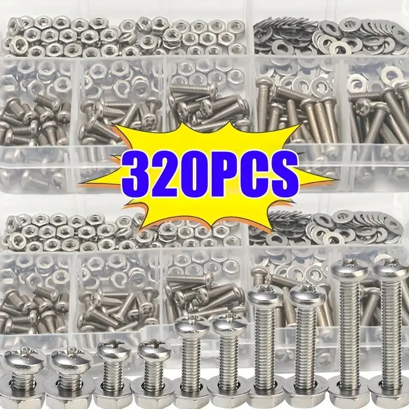 Furniture Hardware Repair - Jeu d'écrous et de boulons hexagonaux