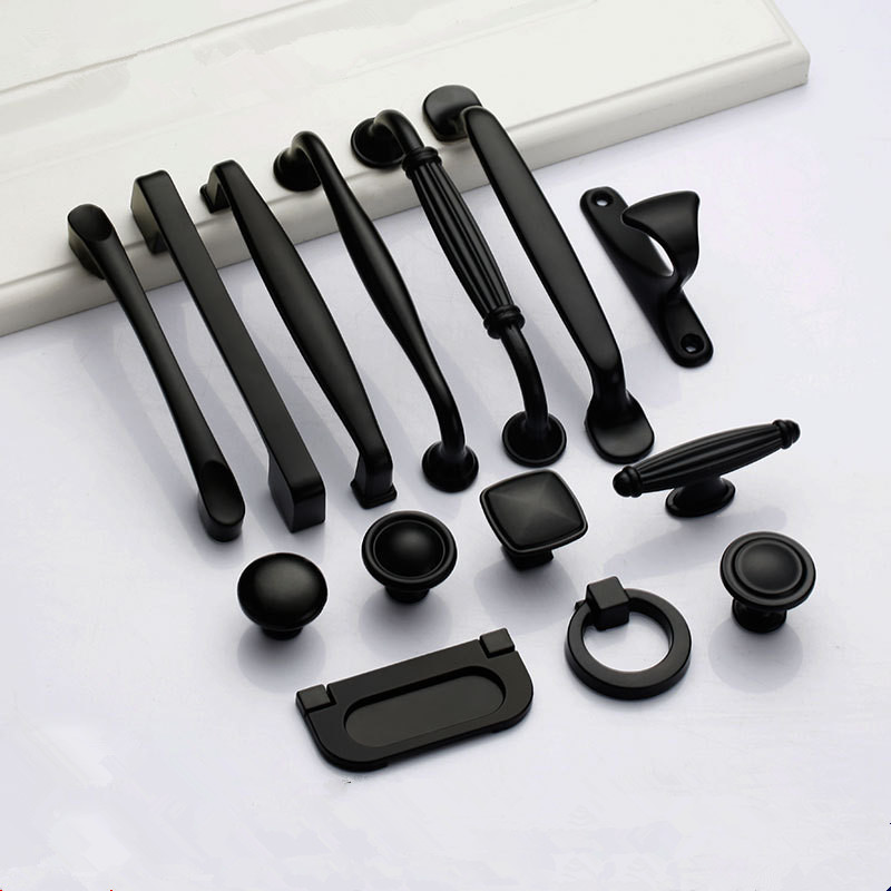 Restoration Hardware Furniture Used - Poignées noires pour boutons d'armoire de