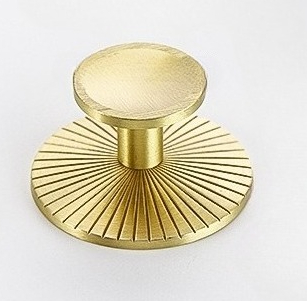 Furniture Hardware With Backplate - Poignées en laiton massif pour armoires