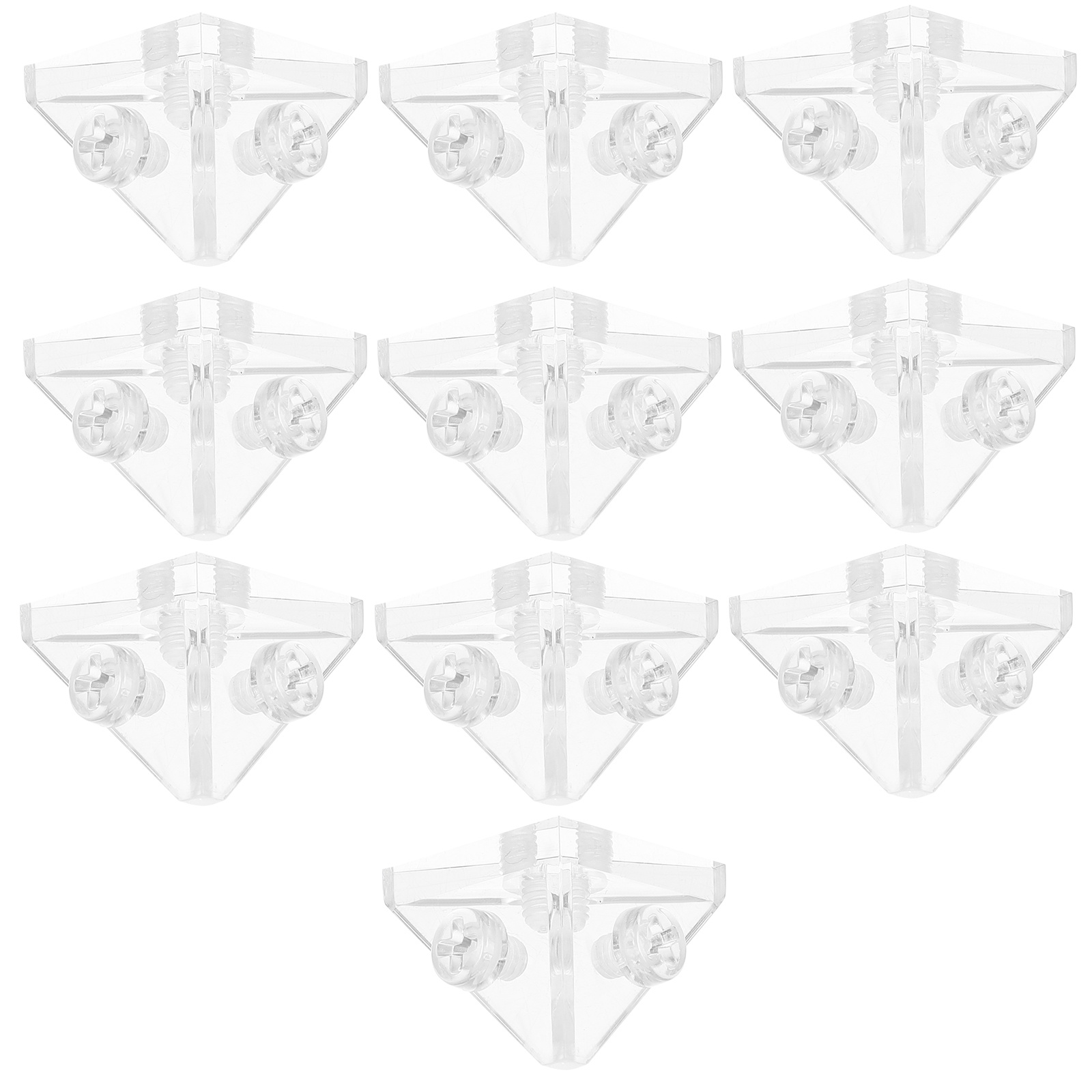 Shelf Bracket Pair - Supports d'angle en acrylique Transparent, Fixation