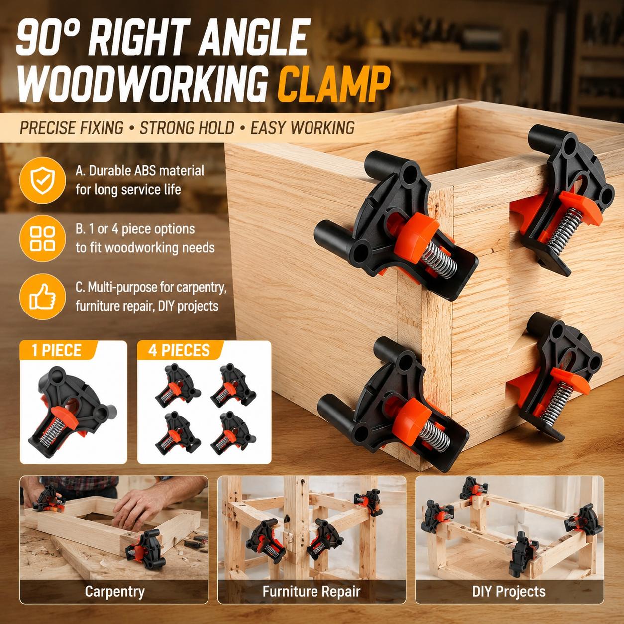 Furniture Hardware - Kit de pinces d'angle à 90