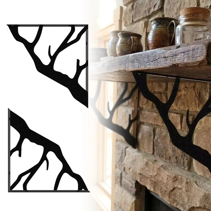 Shelf Bracket Pair - Étagère en métal noir en forme