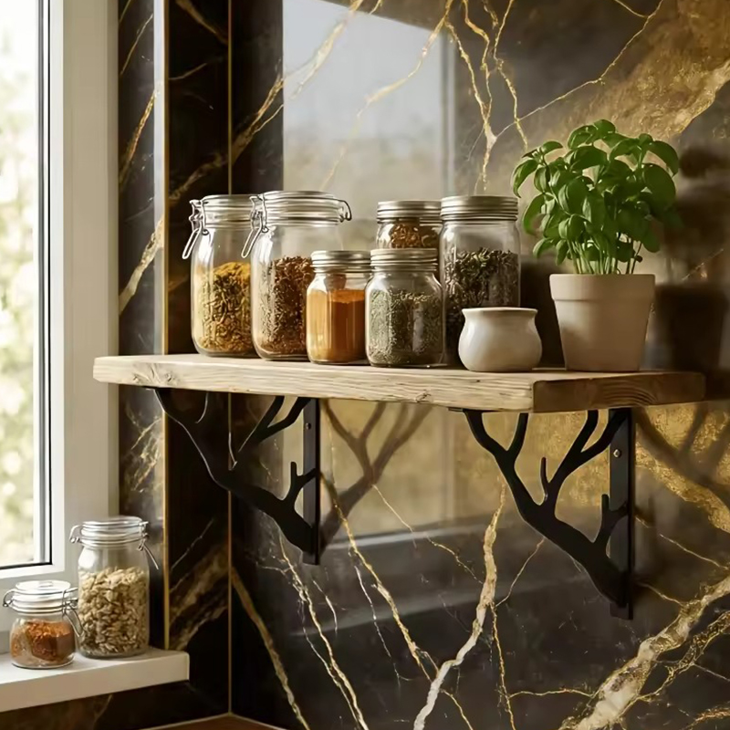 Étagère en métal noir en forme - Shelf Bracket Pair avis et prix